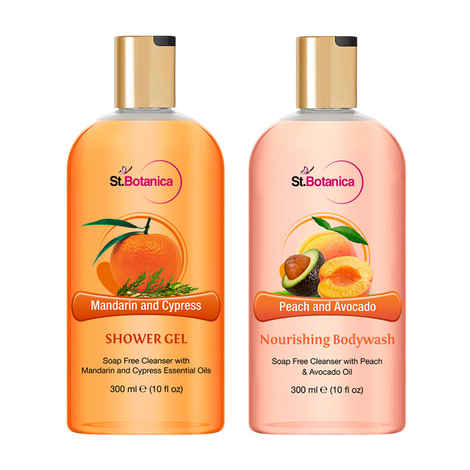 Buy St.Botanica Mandarin & Cypress Shower Gel + Peach and Avocado Nourishing Body Wash (300 ml) - Purplle