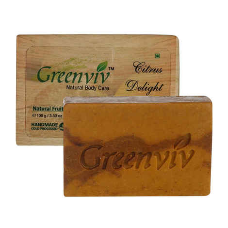 Buy Greenviv Natural Citrus Delight Soap (100 g) - Purplle