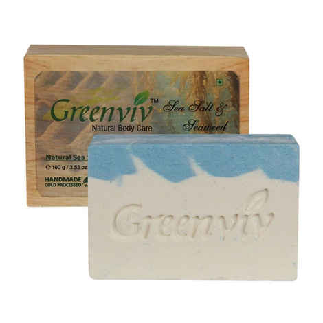 Buy Greenviv Natural Sea Salt Scrub Soap (100 g) - Purplle