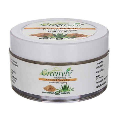 Buy Greenviv Natural Shaving Soap (50 g) - Purplle