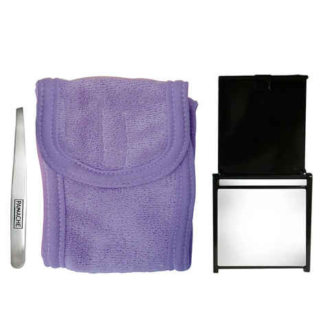 Buy Panache Tweezer Curved, Head Band Hair Holder & Compact Mirror Chic - Purplle