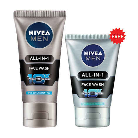 Buy Nivea Men All In One Face Wash (100 g) + Nivea All In 1 Face Wash (50 g) - Purplle
