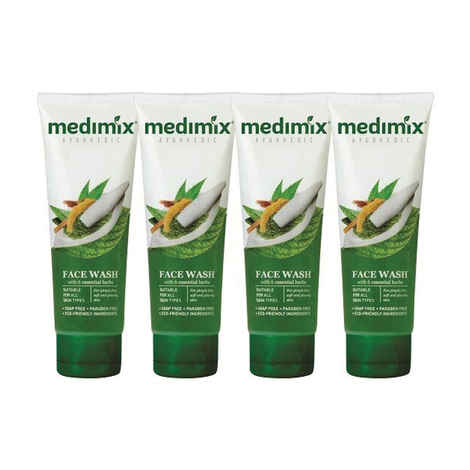 Buy Medimix Face Wash Essential Herbs (100 ml) (Pack of 4) - Purplle