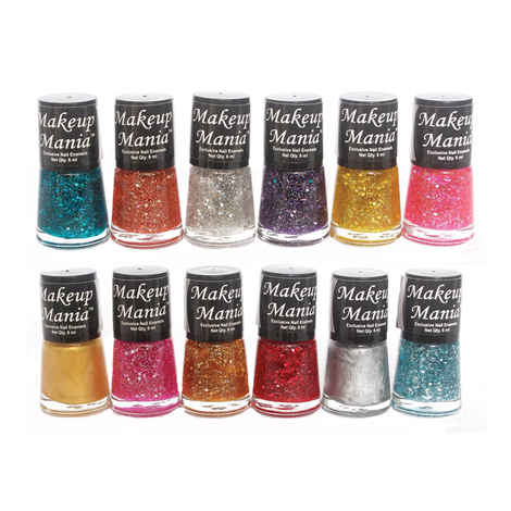 Buy Makeup Mania Exclusive Nail Polish Set of 12 Pcs (Multicolor Set # 71) - Purplle