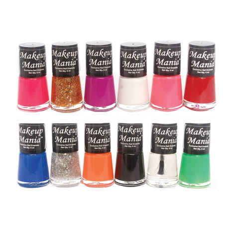 Makeup Mania Exclusive Nail Polish Set of 12 Pcs (Multicolor Set # 73)