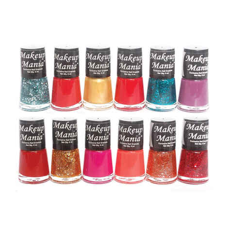 Buy Makeup Mania Exclusive Nail Polish Set of 12 Pcs (Multicolor Set # 80) - Purplle