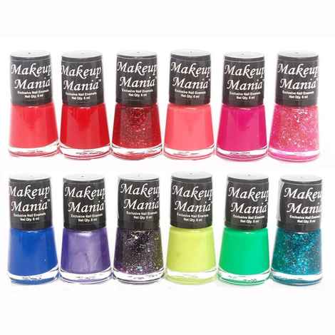 Buy Makeup Mania Exclusive Nail Polish Set of 12 Pcs (Multicolor Set # 85) - Purplle