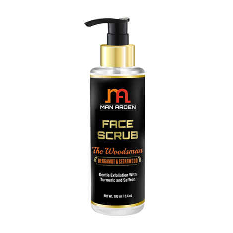Buy Man Arden Face Scrub The Woodsman (Bergamot & Cedarwood) With Turmeric and Saffron (100 ml) - Purplle