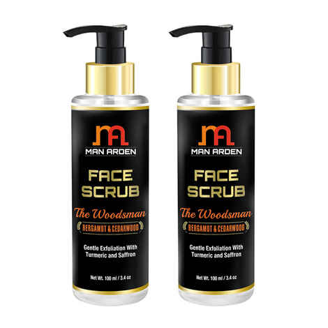 Buy Man Arden Face Scrub The Woodsman (Bergamot & Cedarwood) (100 ml) x Pack of 2 - Purplle