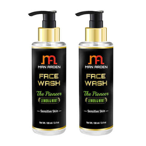 Buy Man Arden Face Wash The Pioneer (Lemon & Mint) (100 ml) x Pack of 2 - Purplle