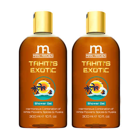 Buy Man Arden Tahiti's Exotic Luxury Shower Gel Body Wash (300 ml) (Pack of 2) - Purplle