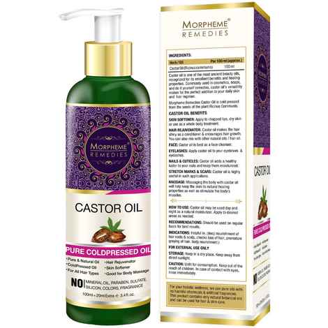 Morpheme Pure Coldpressed Castor Carrier Oil (120 ml)
