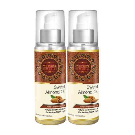 Buy Morpheme Pure Coldpressed Sweet Almond Oil (100 ml) 2 Bottles - Purplle