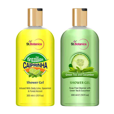 Buy St.Botanica Brazilian Caiprinha + Green Tea And Cucumber Luxury Shower Gel (300 ml) e 10 fl oz. - Purplle