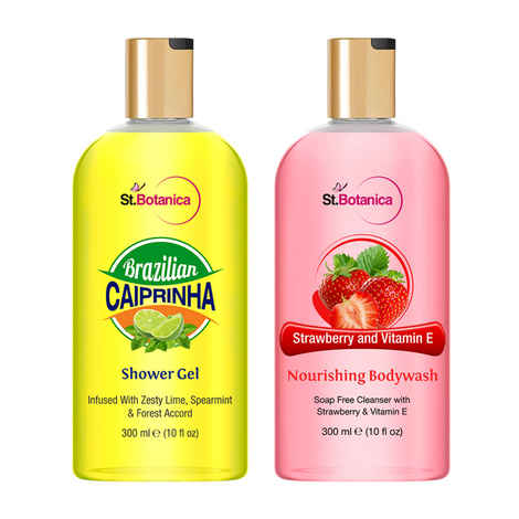 Buy St.Botanica Brazilian Caiprinha Shower Gel + Strawberry And Vitamin E Nourishing Luxury Body Wash (300 ml) e 10 fl oz. - Purplle