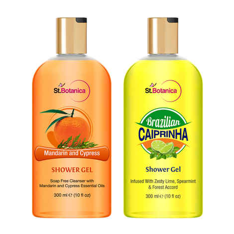 Buy St.Botanica Brazilian Caiprinha Shower Gel + Mandarin & Cypress Luxury Shower Gel (300 ml) e 10 fl oz. - Purplle
