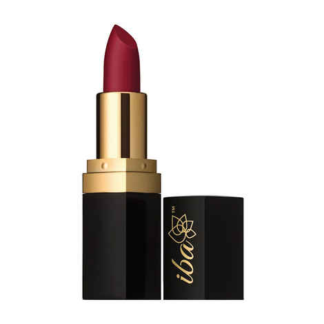 Buy Iba Halal Care PureLips Long Stay Matte Lipstick Shade M08 Burgundy Red (4 g) - Purplle