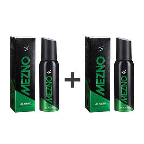 Mezno Mr. Macho - Magnetic Fragrance Deodorant Body Spray For Men - 24 Hrs Fresh Power - No Gas Deo - (120 ml) (Buy 1 Get 1 Free )