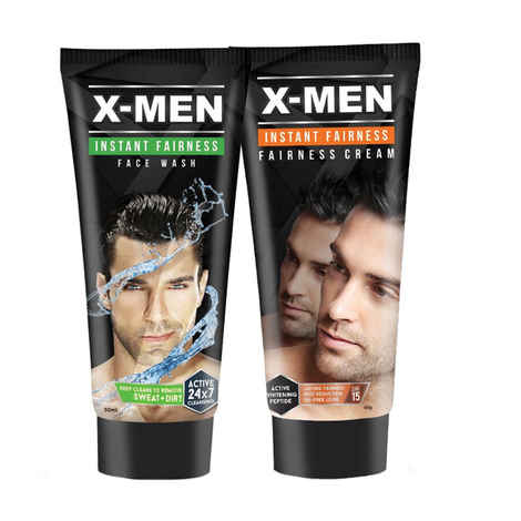 Buy X Men Combo Set Fairness Face Wash + Fairness Cream (Set Of 2) - Purplle