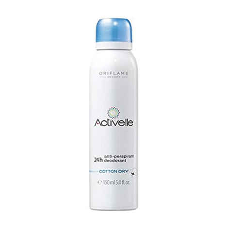 Buy Oriflame Activelle Anti Perspirant 24h Deodorant Cotton Dry (150 ml) - Purplle
