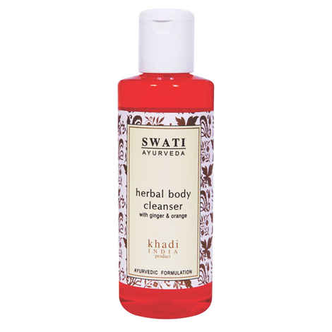 Buy khadi Body Cleanser With Ginger Orange 210 ml By Swati Gramodyog - Purplle