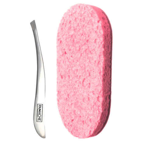 Buy Panache Face Wash Sponge & Tweezer Curved - Purplle