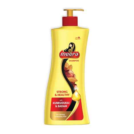 Buy Meera Strong And Healthy Shampoo with kunkudukal & badam (650 ml) - Purplle