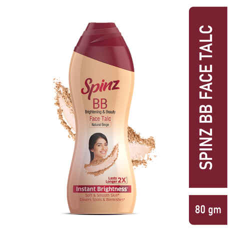 Buy Spinz Brightening And Beauty Talc Instant Glow Covers Spots & Blemishes (100 g) - Purplle