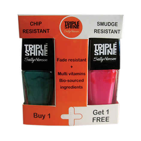 Buy Sally Hansen Triple Shine Nail - Seasational #640 + Pink Coconut #600 - Purplle