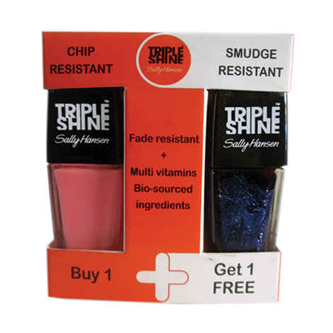 Buy Sally Hansen Triple Shine Nail - Pixie Slicks #200 + Wavy Blue #380 - Purplle