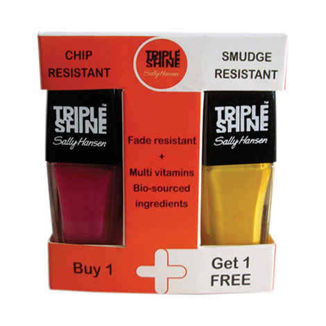 Buy Sally Hansen Triple Shine Nail - Flame On#220 +Lemon Shark #250 - Purplle