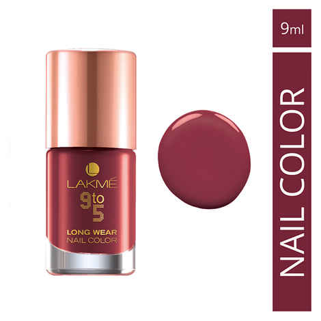 Buy Lakme 9 To 5 Long Wear Nail Color Ruby Touch (9 ml) - Purplle