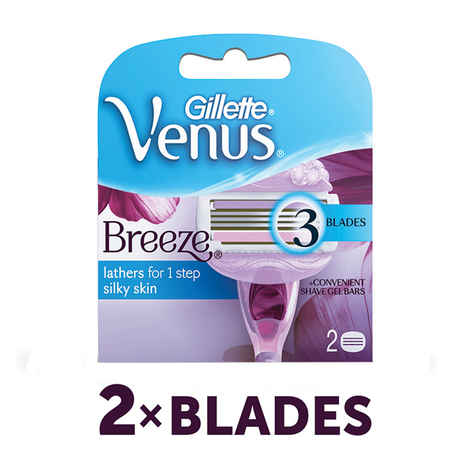 Buy Gillette Venus Breeze Hair Removal Shaving Carts, 2s Pack - Purplle