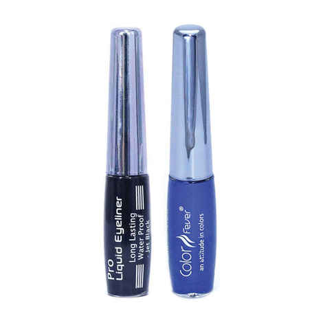 Buy Color Fever Waterproof Eye Liner Royal Blue N Black, 0.48 Ounce (Packof 2) - Purplle