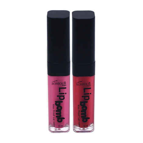 Buy Bonjour Paris Super Matt Lip Color Rose Blush / Passion Red, 0.40 Ounce (Pack of 2) - Purplle
