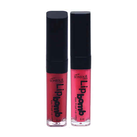 Buy Bonjour Paris Super Matt Lip Color Valentine Red / Cardinal, 0.40 Ounce (Pack of 2) - Purplle