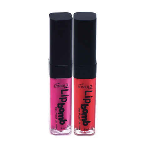 Buy Bonjour Paris Super Matt Lip Color Fuchsia / Fire Engine Red, 0.40 Ounce (Pack of 2) - Purplle