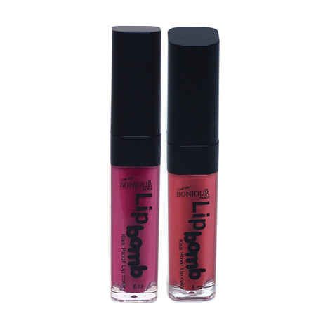 Buy Bonjour Paris Super Matt Lip Color Dark Lvender / Dark Red, 0.40 Ounce (Pack of 2) - Purplle