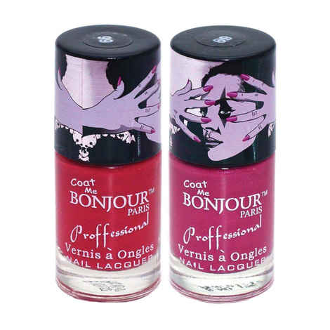 Buy Bonjour Paris Super Matt Nail Polish Matt Crimson / Matt Red Wine, 0.60 Ounce (Pack of 2) - Purplle