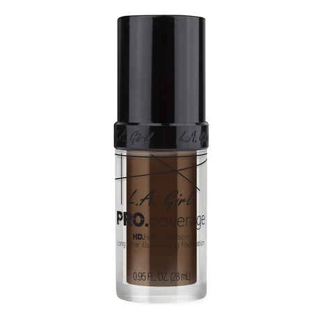 Buy L.A. Girl pro Coverage HD Foundation-Dark Chocolate 28 ml - Purplle