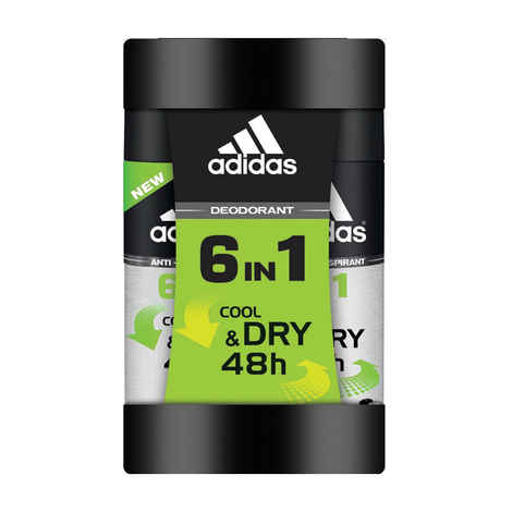 Buy Adidas 6 In 1 Male Deodorant (Pack OF 2) - Purplle