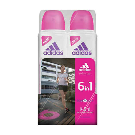 Buy Adidas 6 In 1 Female Deodorant (Pack Of 2) - Purplle