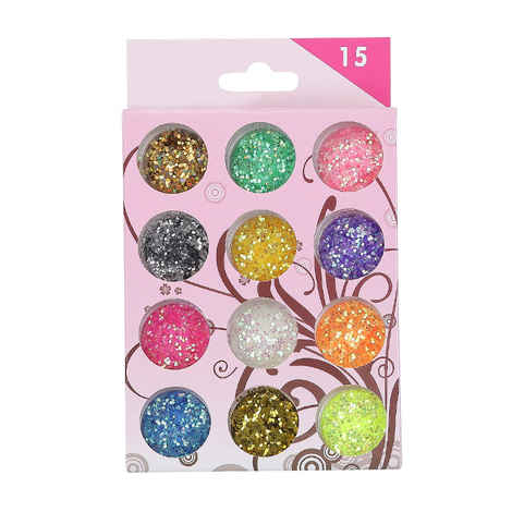 Buy Nails&More NLA-8 12 Glitter Set - Purplle