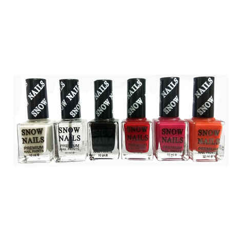Buy Snow Nails Premium Nail Polish Set of 6 Pcs. (Multicolor Set No.62) - Purplle