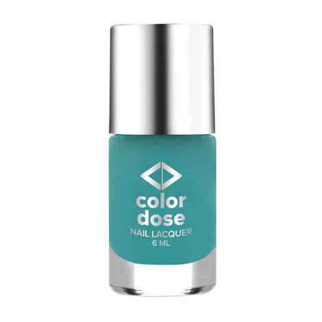 Buy Color Dose Matt Turquoise Blue Nail Polish - Purplle