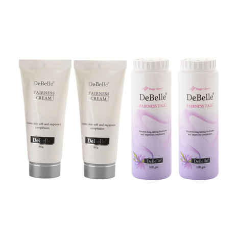 Buy Debelle Fairness Cream (50 g) (Pack Of 2) & Debelle Fairness Talc (100 g)(Pack Of 2) - Purplle
