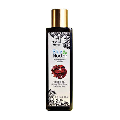 Buy Blue Nector Shubhr Massage Oil For Stretch Marks and Scars (100 ml) - Purplle