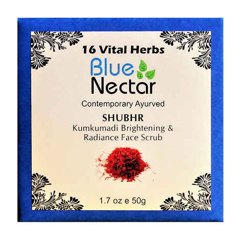 Buy Blue Nector Kumkumadi Brightening & Radiance Face Scrub (50 g) - Purplle