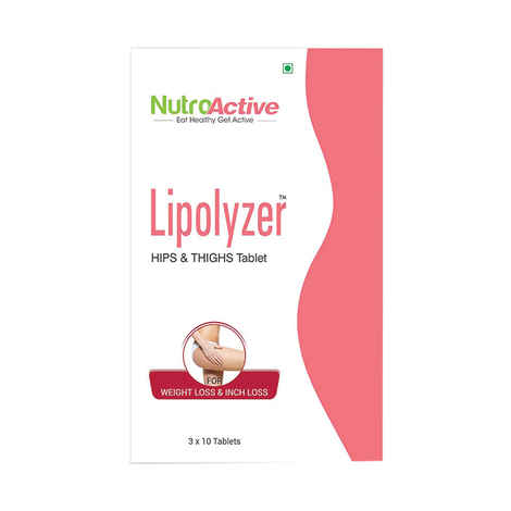 Buy Nutroactive Lipolyzer Hips & Thighs Tablet, 30 Tablets, Garcinia Cambogia For Weight Management - Purplle