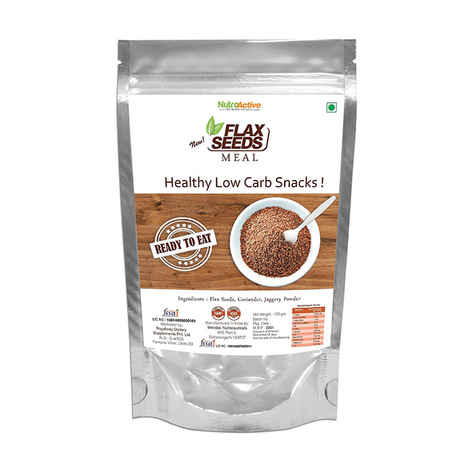 Buy Nutroactive Pack Of 2 Flax Seed Meal (150 g) Each, Low Carb Healthy Snacks, Ready To Eat - Purplle